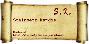 Steinmetz Kardos névjegykártya
